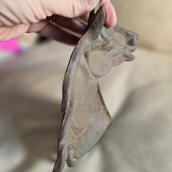 Vintage Cast Iron Horse Head Dish Ashtray Heavy Decor Western - Picture 4 of 7